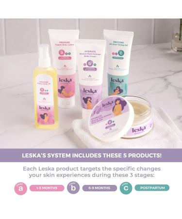 Leska Maternity Gift Set | Belly Lotion Belly Oil Stretch Mark Defense Cream & Belly Butter Toning Gel | All-Stages Skincare for Pregnancy & Postpartum | New Mom Gifts (Set of 5 4-4.93oz each) - Buy Online on GoSupps.com