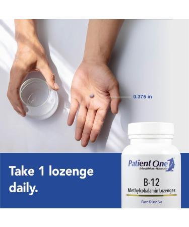 Patient One Vitamin B12 2000mcg Lozenges | Supplement to Support Energy and Heart and Nervous System Health* | Methylcobalamin Form | 120 Lozenges - Buy Online on GoSupps.com