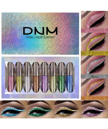 8 Colors Liquid Glitter Eyeliner Set - Metallic Sparkly Colorful Glitter Gel Eyeliner Pen Pack - Glitters for Eyes - 8 Count - Buy Online on GoSupps.com