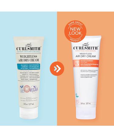 CURLSMITH Weightless Air Dry Cream - Vegan Leave-In Conditioner - Smooths Hair - 8 fl oz - Buy Online on GoSupps.com