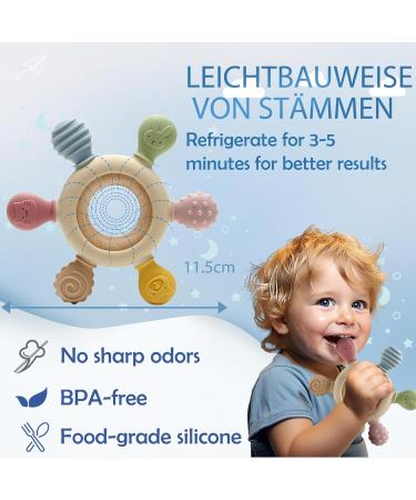 Okonkn Bei ring Baby 2024 | BPA-Free Silicone Dental Aid & Teething Toy | Baby Accessories for Boys & Girls (4+ Months) - Green - Buy Online on GoSupps.com
