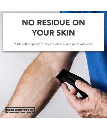 Hampton Adams 32 Pack Black Athletic Tape - 1.5 x 45ft Per Roll - No Residue, Easy Tear - for Sports, Athletes, Trainers - First Aid Wrap for Fingers, Ankles, Wrist - Buy Online on GoSupps.com