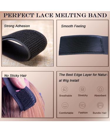 2PCS Black Elastic Wig Bands for Lace Melting & Edge Wrapping - Buy Online on GoSupps.com