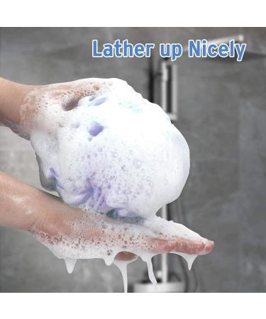 Exfoliating Bath Shower Loofah Sponge - 60g Mesh Pouf Body Scrubber for Spa-Like Cleanse - Buy Online on GoSupps.com