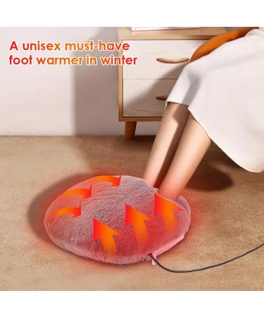 Aally Heated Foot Warmer for Bed | Adjustable Temperature & Time Control | Non-Slip Gray Heating Pillow - Buy Online on GoSupps.com