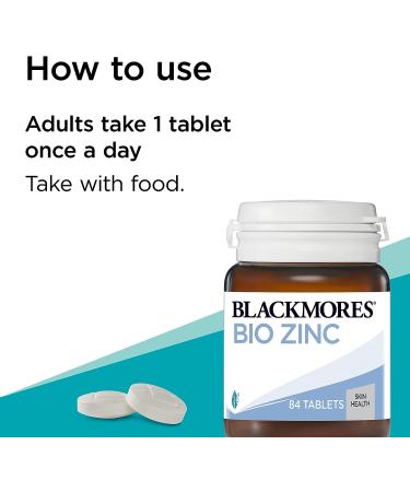 Blackmores Bio Zinc 84 Tabs - Essential Zinc Supplement for Immune Support - Buy Online on GoSupps.com