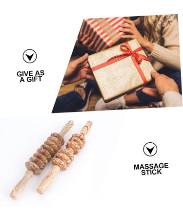 Frcolor Wooden Muscle Roller Massage Device - Premium Manual Wood Massager for Deep Tissue Relief | International Shipping Available - Buy Online on GoSupps.com