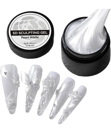 Nail Sculpting Gel | Pearl White 3D Nail Sculpting Gel | Non-Stick Manicure Products for Smooth Decorations - Modeling and Extension Design to Beautify Nails - Buy Online on GoSupps.com