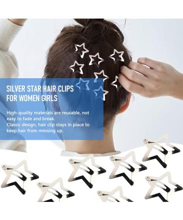 25 Pieces Star Hair Clips 2000s Y2K Accessories Silver Hair Barrettes Non-Slip Star Snap Hair Pins for Girls Women - Buy Online on GoSupps.com