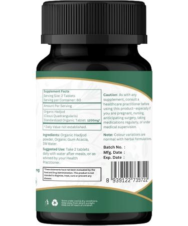 ORGANIC SPREE Hadjod 120 Tablets USDA Organic Cissus Quadrangularis Supports Joint Strength & Mobility* - Buy Online on GoSupps.com