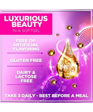 Hair Vitamins for Women for Hair Growth - Argan-Infused Supplement with Collagen Biotin and Hyaluronic Acid - Supports Faster Hair Growth Skin & Nails Beauty Vitamins Bottled in USA - 120 Softgels 120 Count (Pack of 1) - Buy Online on GoSupps.com