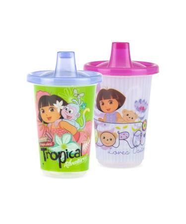 Nuby Wash or Toss Dora The Explorer Reusable Cups & Lids, 10 oz - 6 Count - Buy Online on GoSupps.com
