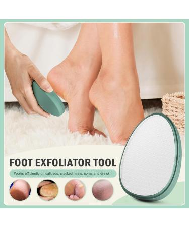 FVION Nano Glass Foot File Callus Remover Gentle Glass Foot Hard Skin Foot Scraper Effective Feet Scrubber for Dead Skin and Portable Pedi Egg Foot Care Tool (Green) - Buy Online on GoSupps.com