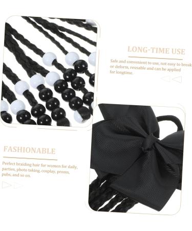 Abaodam Hair Accessories Wigs Bowknot Beaded Ponytail Long Ponytail Extension Braided Ponytail Extension for Women Diy Hair Extensions Braiding Hair To Weave Women's Extend Chemical Fiber As Shown 01 29X16CM - Buy Online on GoSupps.com