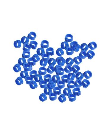BESPORTBLE 300 Pcs Meat Pigeon Anklet Chicks Identify Clip Ring Chicken Leash Bird Ankle Ring Parrot Plastic 1.3X1.3CMx3pcs Dark Bluex3pcs