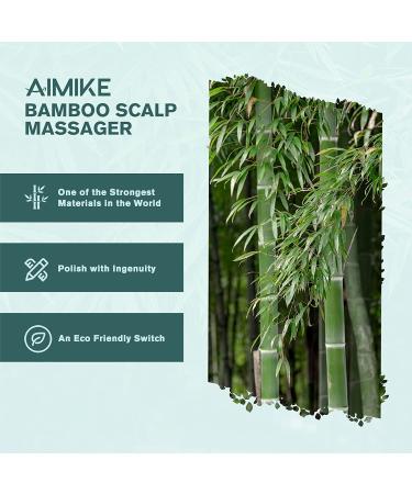 AIMIKE Hair Scalp Massager Shampoo Brush  Bamboo Scalp Scrubber w/ Silicone Bristles  Scalp Brush Dandruff Remover Head Exfoliator  Wet Dry Hair Scrubber for Hair Growth  Deep Care for Scalp (Blue) Bamboo Shampoo Brush-Blue - Buy Online on GoSupps.com