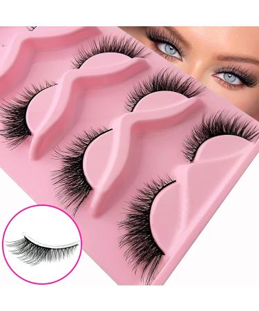 3D Cat Eye False Eyelashes Set Reusable Handmade Faux Mink Extensions | 5 Pairs of Natural Fox Eye Look - Buy Online on GoSupps.com