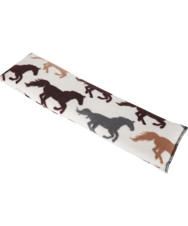 Microwavable Lavender Wheat Bags Animal Print Microwave Heat Pack for Back Neck Joints and Shoulder Pain Relief 44cmx13cm (Horses White) - Buy Online on GoSupps.com