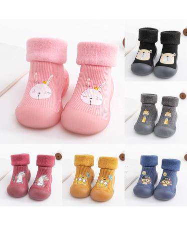 Baby Running Sock Shoes - Soft Indoor Floor Socks for Toddlers & Girls | Myth Pink Shoes for Crawling & Play - Buy Online on GoSupps.com