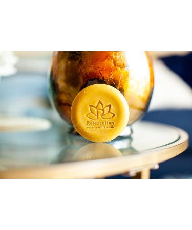 Relaxcation Lemongrass Soap Bar with Leaves and Lemon Peel - Natural Citronella Cold Process Soap for Refreshing & Energizing Skin - Helps Reduce Oily Skin - Buy Online on GoSupps.com