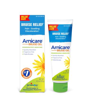 Boiron Arnicare Bruise Gel for Pain Inflammation or Swelling Soreness and Discoloration - Non-greasy and Fragrance-Free - 4.2 oz