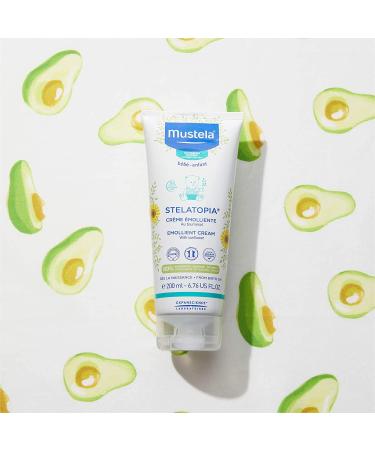 Mustela Stelatopia Emollient Cream - Sunflower Fragrance Free, 6.76 fl oz (200 ml) | Best for Sensitive Skin - Buy Online on GoSupps.com
