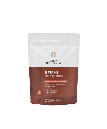 Reishi Extract Powder Organic Mushroom Supplement (100 Gram) 3.53 Ounce (Pack of 1)