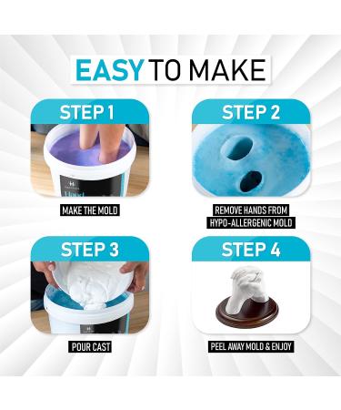 Hand Casting Kit for Couples and Families with Mounting Plaque - DIY Plaster Mold Keepsake Sculpture for Her, Kids, Weddings, Anniversaries - Buy Online on GoSupps.com