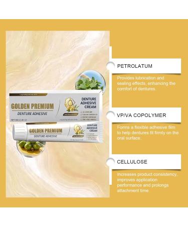 Jingmiger Denture adhesive gum lightening cream 68 g dental adhesive for women and men safety for daily use travel dental appliances - Buy Online on GoSupps.com