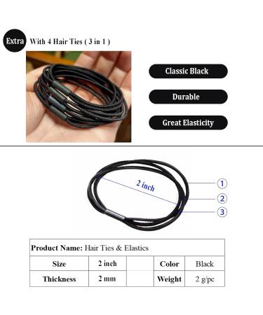 Hair Ties for Thick Hair Hair Elastic Braids Band for Teen Girls Women Ponytail Holder - Buy Online on GoSupps.com