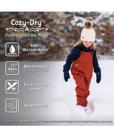 JAN & JUL Cozy-Dry Waterproof Bib Overalls Snow Pants for Kids 3-4T - Black - Buy Online on GoSupps.com