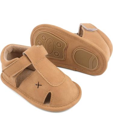 MK MATT KEELY Baby Boys Soft Sole Sandals | Anti-slip Toddler Summer Shoes 6-12 Months, Khaki - Buy Online on GoSupps.com