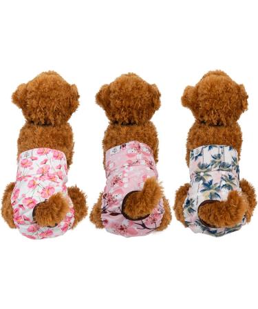 Cutebone 3-Pack Washable Dog Diapers - Waterproof Puppy Pants for Heat Valentine's Day Rose Collection Size L (51-68.5cm) - Buy Online on GoSupps.com