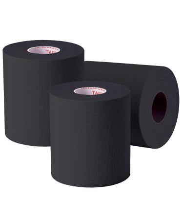 Gstream 3 Pack Kinesiology Tape  Waterpoof Muscle Support Adhesive Sport Tape for Pain Relief  Latex Free Cotton Elastic Athletic Tape for Joints  Knee  Ankle  Shoulder  Wrist - Black 3in 5.5yd Black 3 Count (Pack of 1)