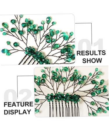 MAGICLULU Green Branches and Leaves Hair Comb Crystal Leaf Hair Comb Wedding Crystal Hair Decor Crystal Leaf Headdress Bride Hair Accessories Crystal Comb Hair Decor Wedding Hair Accessories - Buy Online on GoSupps.com