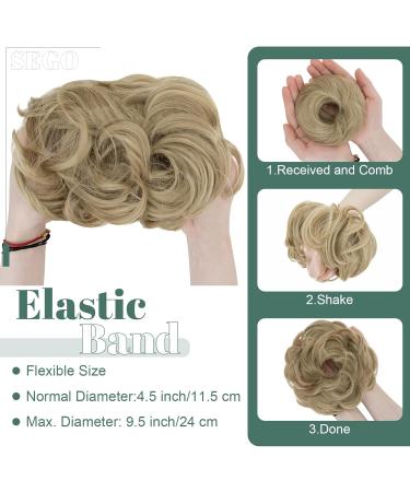 SEGO Large Bun Hairpiece with Elastic Band - Medium Blonde Ponytail Braid & Hair Extensions for Women (55g) - Buy Online on GoSupps.com