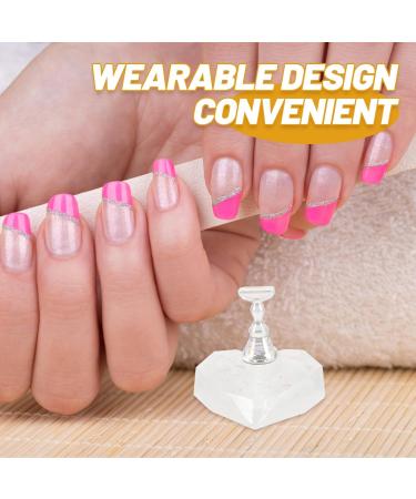 FOMIYES 1 Set Magnetic Base Press on Nail Holder Magnetic Nail Holder Nail Stands for Press on Nail Display Stand Nail Accessories Nail Stand for Press on Portable False Nails Acrylic 3.8x3.6cm As Shown - Buy Online on GoSupps.com