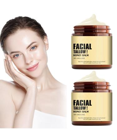 Beef Tallow Tallow Face Moisturizer Beef Tallow for Skin Unscented Beef Tallow Blam Grass Fed Finished Whipped Tallow Face Cream Moisturizer Body Lotion Lip Balm Skin Care(2PCS 4.23OZ) 1 Ounce (Pack of 1) H-Gold2#2-PCS