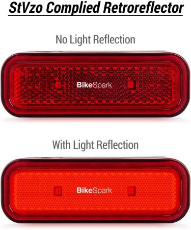 BikeSpark Auto-Sensing Rear Light G4R2022 | USB Rechargeable | 240HRs | Brake Sensing | 50lm | Large Reflector | Taiwan Made - Buy Online on GoSupps.com