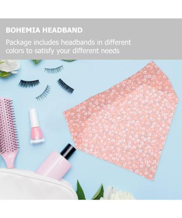 Beavorty 6Pcs Floral Elastic Hair Scarves - Boho Triangle Headband for Women | Ideal for Running Yoga & Beach Mixed Colors - Buy Online on GoSupps.com