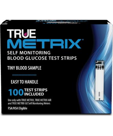 TRUE METRIX Blood Glucose Test Strips NFRS 100ct (100 Test Strips) 100 Count (Pack of 1) - Buy Online on GoSupps.com
