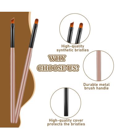 2 Pcs Nail Clean up Brushes - Round & Angled Head Pen Painting Tools for Nail Art Design - Buy Online on GoSupps.com