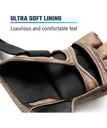 Hayabusa T3 LX Leather 4oz MMA Fight Gloves - Medium Brown for Men & Women - Buy Online on GoSupps.com