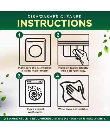 Renuv Eco-Friendly Dishwasher Cleaner Tablets - Deep Clean & Odor Eliminator for Limescale, Hard Water, and Calcium Build-Up - Septic Safe - Buy Online on GoSupps.com