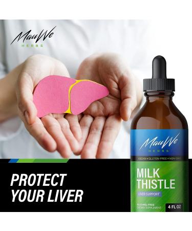 Organic Milk Thistle Liver Detox Drops - 4 fl. Oz - Liver Support Supplement - Buy Online on GoSupps.com