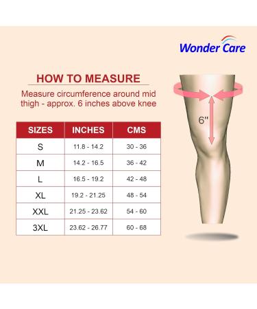 Wonder Care Knee Immobilizer Brace - XL Knee Support for Dislocation & Ligament Tear - Wraparound Stabilizer Splint for Men & Women (19 Black - Buy Online on GoSupps.com