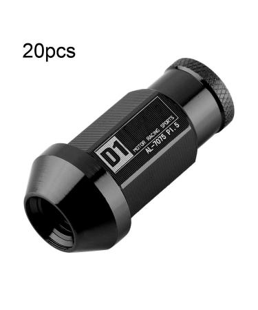 Buy M12X1.5 Black Aluminum Wheel Nuts - Racing Tire Screws for Cars | International Shipping - Buy Online on GoSupps.com