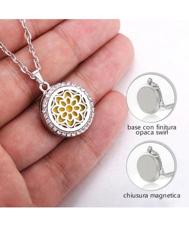 Rixerkoc Aromatherapy Diffuser Bracelet Necklace Set | Essential Oil Medallion with 10 Refill Pads - Ideal Gift for Women & Girls - Buy Online on GoSupps.com
