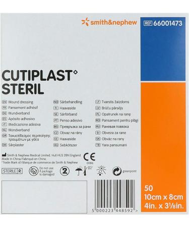 Buy CUTIPLAST Sterile Wound Dressing 10cm x 8cm - 50 Pcs | International Shipping Available - Buy Online on GoSupps.com