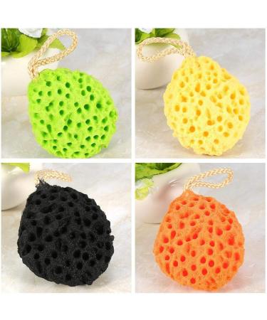 Soft Bathing Sponge Ball for Body Shower Spa Gentle Exfoliation Foam for Women Men & Children (Orange) - Buy Online on GoSupps.com